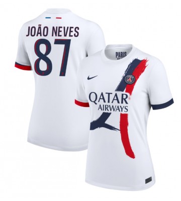 Paris Saint-Germain Joao Neves #87 Replika Udebanetrøje Dame 2024-25 Kortærmet